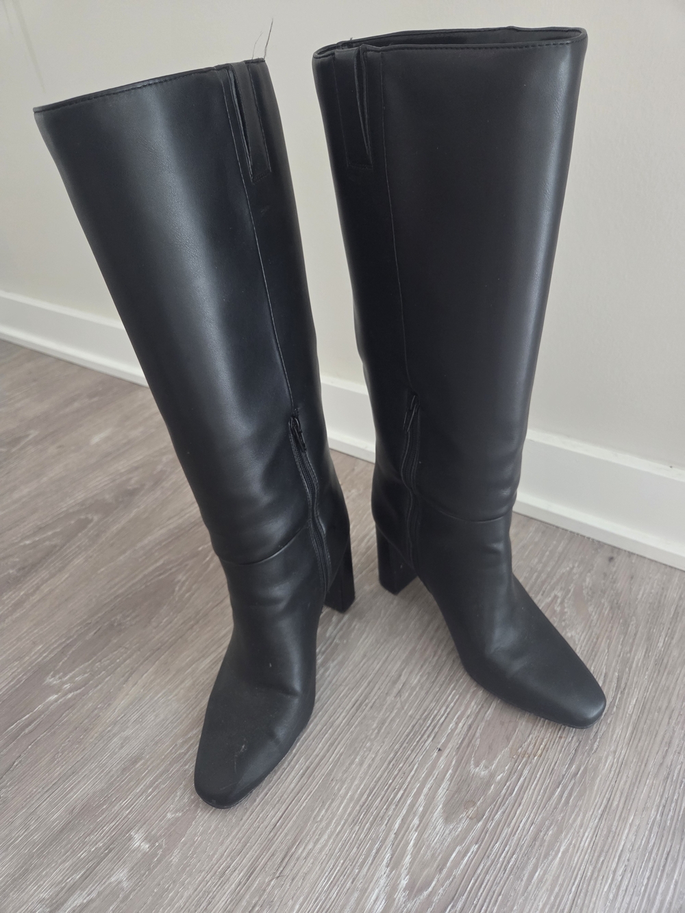 A New Day (Target) Classic Black Knee-High Block Heel Boots - Women's